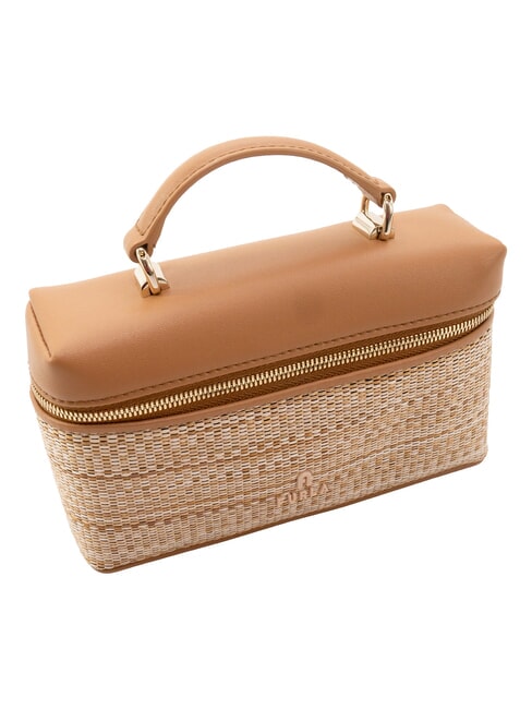 CAMPIONARIO - CAMELIA Geantă mini cu curea de umăr natural+coniac - Genți femei