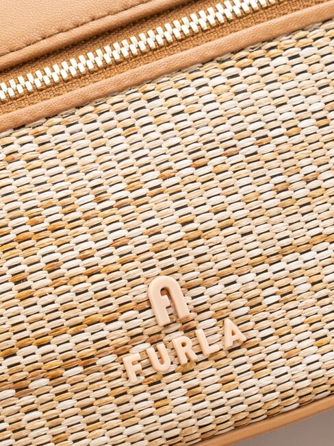 CAMPIONARIO - CAMELIA Geantă mini cu curea de umăr natural+coniac - Genți femei