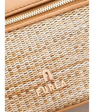 FURLA CAMPIONARIO - CAMELIA Geantă mini cu curea de umăr natural+coniac - Genți femei - 3