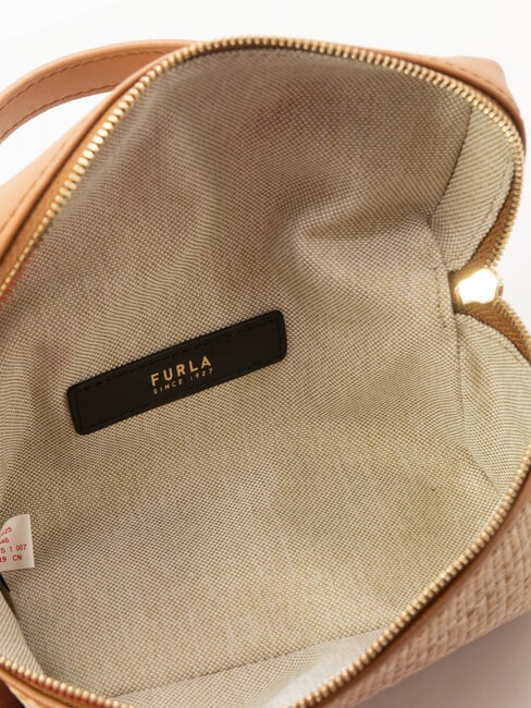 CAMPIONARIO - CAMELIA Geantă mini cu curea de umăr natural+coniac - Genți femei