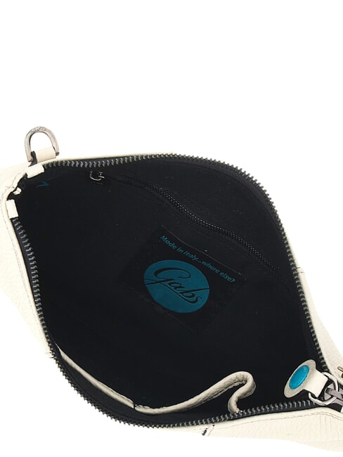 BEYONCE Geantă tip clutch din piele de mărime medie cu curea de umăr cremă - Genți femei