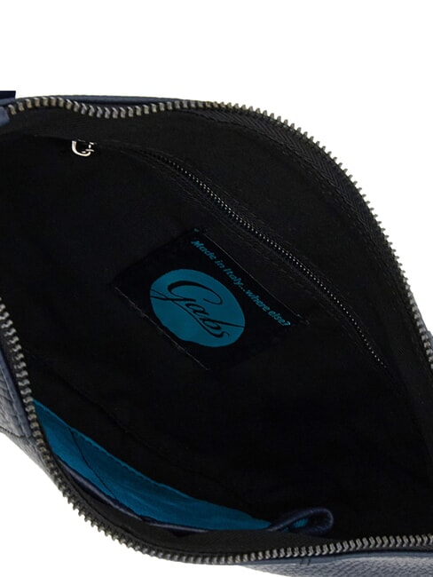 BEYONCE Geantă tip clutch din piele de mărime medie cu curea de umăr cerneală albastră - Genți femei