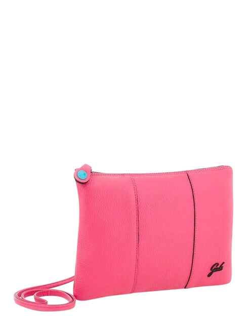 BEYONCE Geantă tip clutch din piele de mărime medie cu curea de umăr begonie - Genți femei