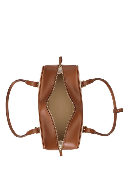 MARCY Geantă de umăr, dublă portabilitate alb/brun - Genți femei