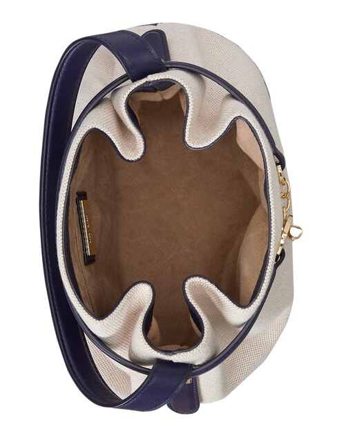 BLAIKE Geantă de m&acirc;nă, cu curea de umăr, geantă tip buzunar natural/p&acirc;nză/bleumarin - Genți femei