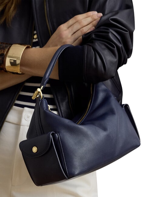 BLAIKE Geantă de m&acirc;nă, cu curea de umăr marină - Genți femei