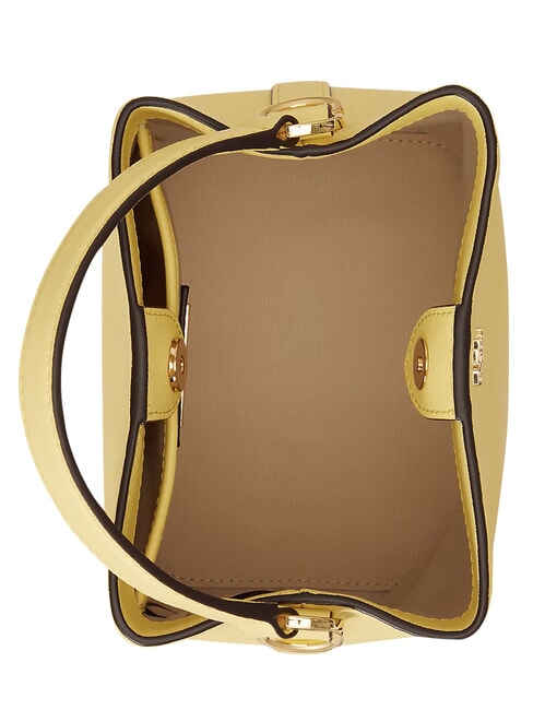 REESE Geantă de m&acirc;nă, cu curea de umăr, din piele sorbet de lăm&acirc;ie - Genți femei