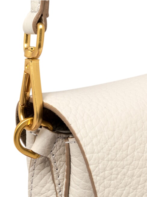 HELENA ROUND Geantă de m&acirc;nă, cu curea de umăr, din piele nisip - Genți femei