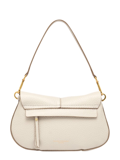 HELENA ROUND Geantă de m&acirc;nă, cu curea de umăr, din piele nisip - Genți femei