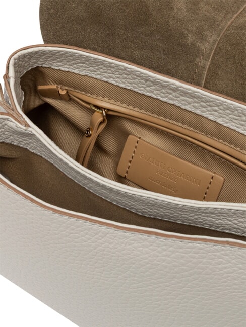 HELENA ROUND Geantă de umăr, cu curea de umăr, din piele nisip - Genți femei