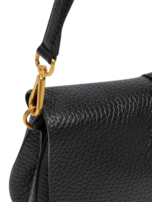 HELENA ROUND Geantă de m&acirc;nă, cu curea de umăr, din piele negru - Genți femei