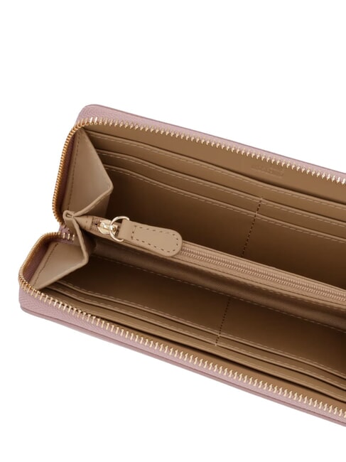 EMBOSSED Portofel cu fermoar Trandafir - Portofele femei