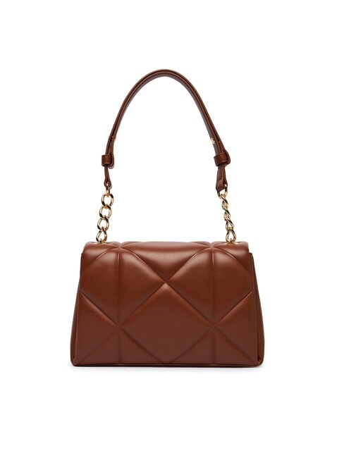 EMBOSSED Geantă de umăr maro - Genți femei