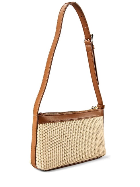 STRAW CHIC Geantă de umăr mini natural/piele - Genți femei