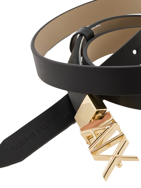 CINTURA Curea reversibilă din piele negru / nisipos - Curele