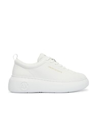 ARMANI EXCHANGE SUPER Adidași din piele alb strălucitor - Pantofi femei - 2