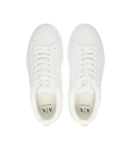 ARMANI EXCHANGE SUPER Adidași din piele alb strălucitor - Pantofi femei - 4