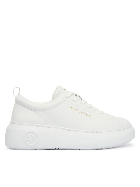 SUPER Adidași din piele alb strălucitor - Pantofi femei
