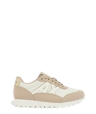 ARMANI EXCHANGE DROP MICROSUEDE Teniși cu logo lateral nisip+alb-gălbui - Pantofi femei - 3