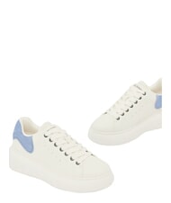 ARMANI EXCHANGE SUPER MINI-TUMBLED Adidași alb-gălbui+glaciar - Pantofi femei - 5