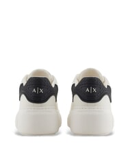 ARMANI EXCHANGE SUPER MINI-TUMBLED Adidași alb-gălbui + negru - Pantofi femei - 3