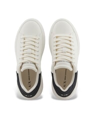 ARMANI EXCHANGE SUPER MINI-TUMBLED Adidași alb-gălbui + negru - Pantofi femei - 4