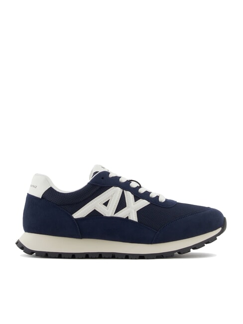DROP MICROSUEDE Teniși cu logo contrastant bleumarin+alb-gălbui - Pantofi bărbați