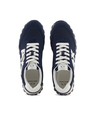 ARMANI EXCHANGE DROP MICROSUEDE Teniși cu logo contrastant bleumarin+alb-gălbui - Pantofi bărbați - 3