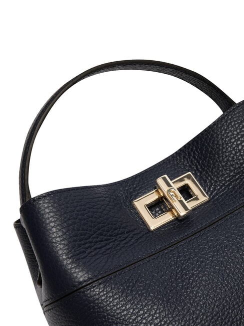 AMELIA Geantă mică tip găleată, de m&acirc;nă albastru cerneală - Genți femei