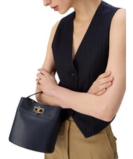 FURLA AMELIA Geantă mică tip găleată, de m&acirc;nă albastru cerneală - Genți femei - 5