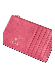FURLA CAMELIA Portofel plat din piele roz catifelat - Portofele femei - 4