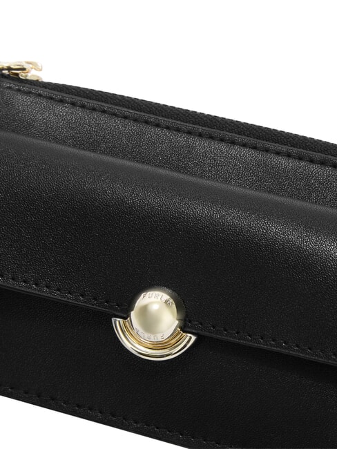 SFERA SOFT Portcard cu clapă, din piele negru - Portofele femei