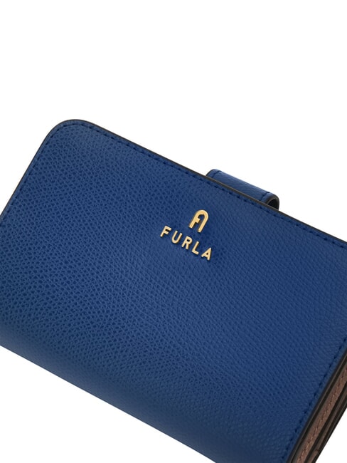 CAMELIA Portofel de dama din piele indigo+corolă int. - Portofele femei