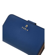 FURLA CAMELIA Portofel de dama din piele indigo+corolă int. - Portofele femei - 4
