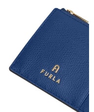 FURLA CAMELIA Portofel plat din piele indigo - Portofele femei - 4