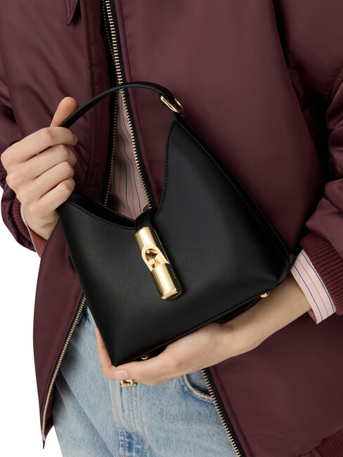 IRIDE Geantă de umăr mini, din piele negru - Genți femei