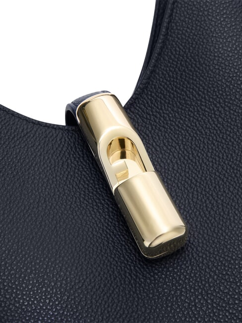 GOCCIA Geantă de umăr, piele albastru cerneală - Genți femei