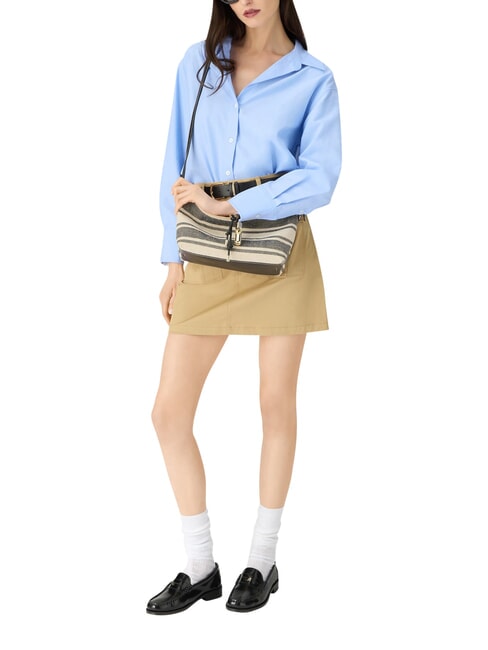 DEBBY Geantă de umăr, piele și in tonuri indigo - Genți femei