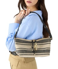 FURLA DEBBY Geantă de umăr, piele și in tonuri indigo - Genți femei - 3