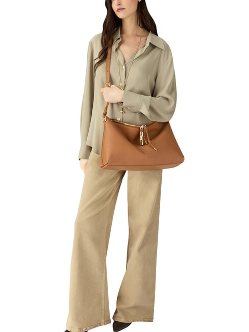 DEBBY Geantă de umăr, piele coniac - Genți femei