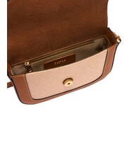 FURLA MOONLIGHT Geantă de umăr mini, din piele tonuri de coniac - Genți femei - 5