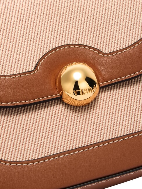 MOONLIGHT Geantă de umăr mini, din piele tonuri de coniac - Genți femei