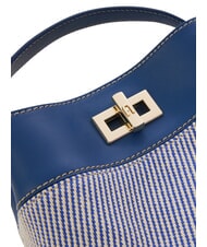 FURLA AMELIA Geantă mică tip găleată, de m&acirc;nă tonuri indigo - Genți femei - 4