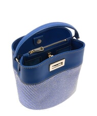 FURLA AMELIA Geantă mică tip găleată, de m&acirc;nă tonuri indigo - Genți femei - 6