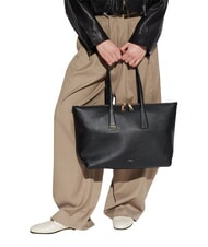 FURLA OLIVIA Geantă de cumpărături din piele de umăr negru - Genți femei - 2