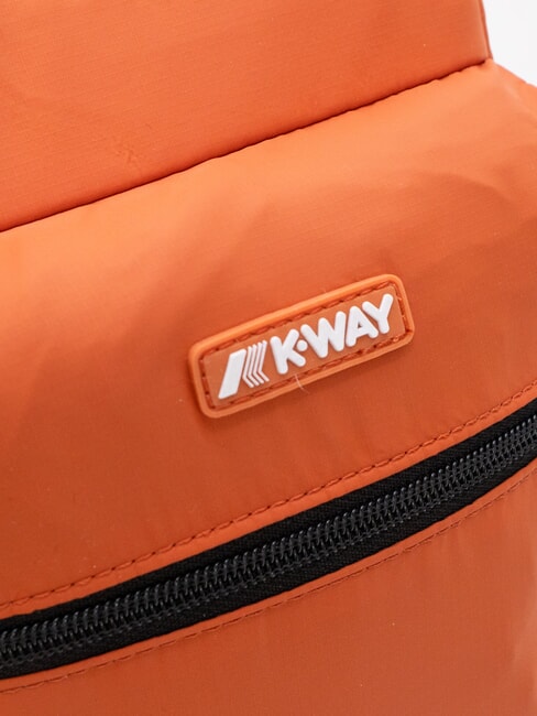 LAON Rucsac mic din nailon portocaliu-maroniu - Rucsacuri pentru școală și timp liber