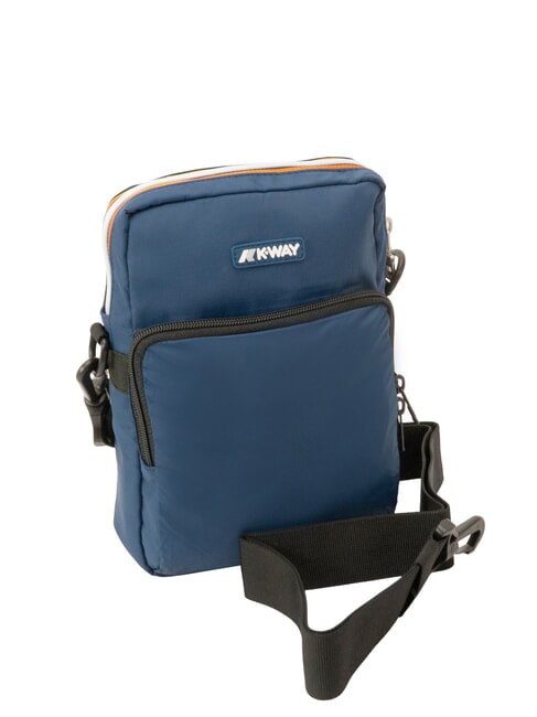 ERLOY Geanta din nailon cu buzunar insignă albastră - Genți de umăr bărbați