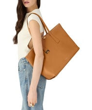 FURLA OLIVIA Geantă de cumpărături din piele de umăr tutun - Genți femei - 2