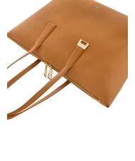 FURLA OLIVIA Geantă de cumpărături din piele de umăr tutun - Genți femei - 5