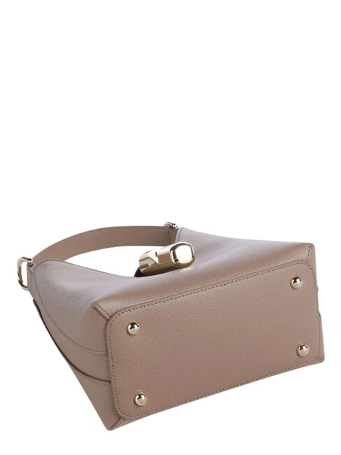 IRIDE Geantă de umăr mini, din piele greige - Genți femei